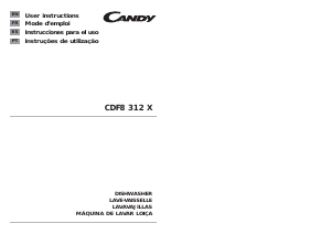 Manual Candy CDF8 312 X - S Máquina de lavar louça