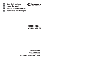 Manual Candy CDF8 312X/1-S Máquina de lavar louça