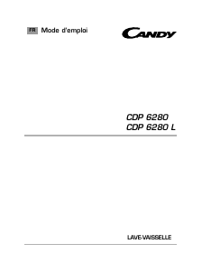 Mode d’emploi Candy CDP 6280-47 Lave-vaisselle