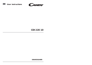 Manual Candy CDI 22E10-80 Dishwasher