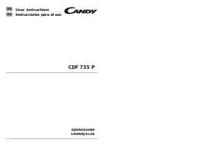 Manual de uso Candy CDF 735 P-16S Lavavajillas
