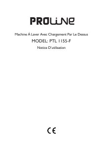 Mode d’emploi Proline PTL1155-F Lave-linge