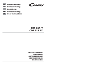 Käyttöohje Candy CDF615T-86S Astianpesukone