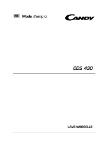 Mode d’emploi Candy CDS 430N-47 Lave-vaisselle