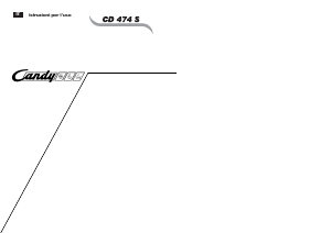Manuale Candy CD 474 SB Lavastoviglie
