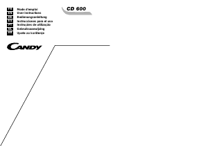 Manual Candy CD 600 Máquina de lavar louça