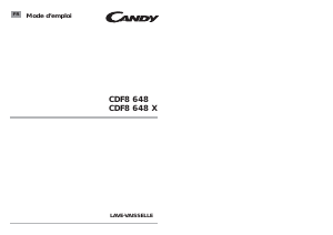 Mode d’emploi Candy CDF8 648X-47 Lave-vaisselle