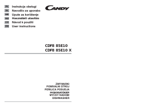 Priručnik Candy CDF8 85E10-S Perilica posuđa