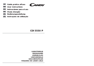 Manual Candy CDI 5550 Máquina de lavar louça