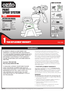 Manual Ozito PSS-7000 Paint Sprayer