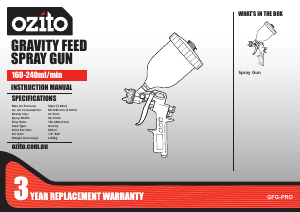 Handleiding Ozito GFG-PRO Verfspuit