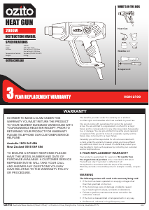 Manual Ozito HGN-2100 Heat Gun