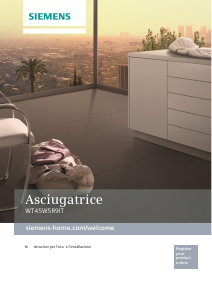 Manuale Siemens WT45W5R9IT Asciugatrice