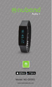 Handleiding Nuband NU-G0015 Activ+ Activity tracker