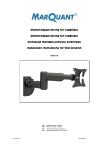 Handleiding MarQuant 929-070 Muurbeugel