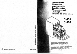 Manuale Candy C 452 Lavastoviglie