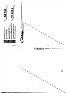Manuale Candy CD 352 ARG Lavastoviglie