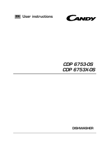 Manual Candy CDP 6753X-OS Dishwasher
