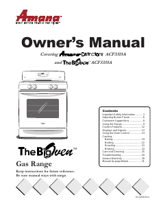 Manual Amana ACF3335AW Range