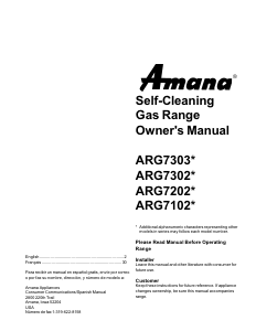 Manual Amana ARG7303LL Range