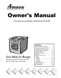 Manual Amana ACS3350AW Range