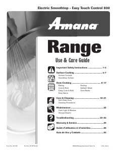 Manual Amana AER5815RCS Range