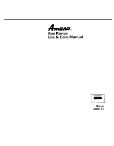 Manual Amana AGS780WW Range