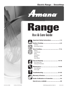 Manual Amana AER5712ACW0 Range