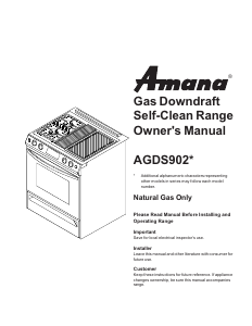 Manual Amana AGDS902SS Range
