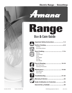 Manual Amana AER5712ACW Range