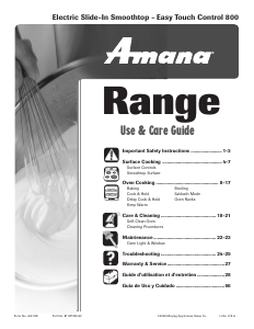 Manual de uso Amana AES5730BAN Cocina