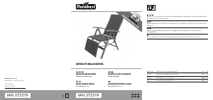 Mode d’emploi Florabest IAN 273219 Chaise de jardin