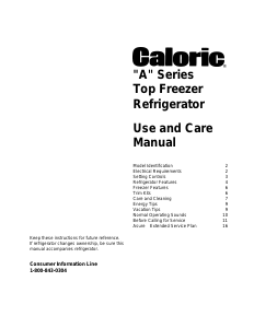 Manual Caloric GTA18AL Fridge-Freezer