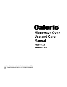 Bruksanvisning Caloric MWT4461WW Mikrovågsugn