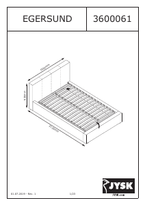 Instrukcja JYSK Egersund (140x200) Rama łóżka
