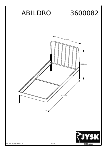 Manual JYSK Abildro (90x200) Bed Frame