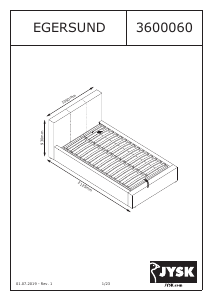 Manual JYSK Egersund (90x200) Bed Frame