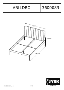 Manual JYSK Abildro (140x200) Estrutura de cama