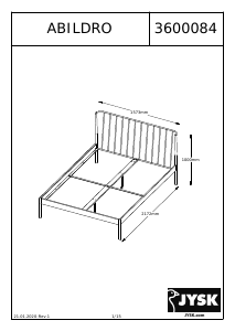 Manual JYSK Abildro (150x200) Estrutura de cama