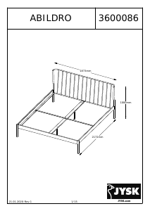 Manual JYSK Abildro (180x200) Bed Frame