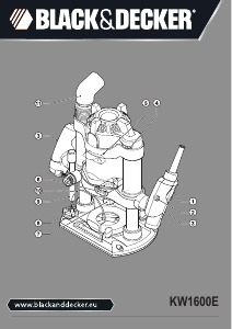 Bruksanvisning Black and Decker KW1600E Överfräs