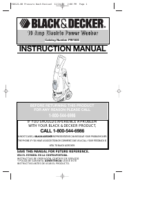 Handleiding Black and Decker PW1500WP Hogedrukreiniger
