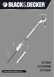Handleiding Black and Decker GTC800P Heggenschaar