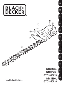 Bruksanvisning Black and Decker GTC1845L20 Hekksaks