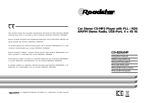 Mode d’emploi Roadstar CD-825U/HP Autoradio