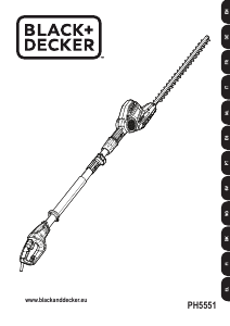 Εγχειρίδιο Black and Decker PH5551 Εργαλείο κουρέματος φράχτη