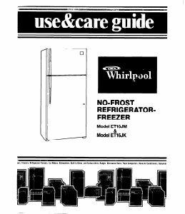 Bruksanvisning Whirlpool ET16JKXRWR1 Kyl-frys