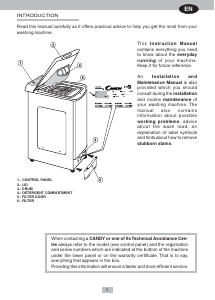 Manual Candy CTA 104 AA Washing Machine