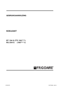 Handleiding Frigidaire RU 204 S Koelkast