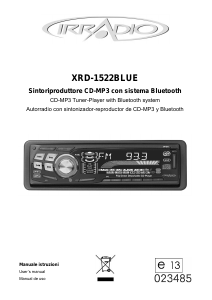 Handleiding Irradio XRD-1522BLUE Autoradio